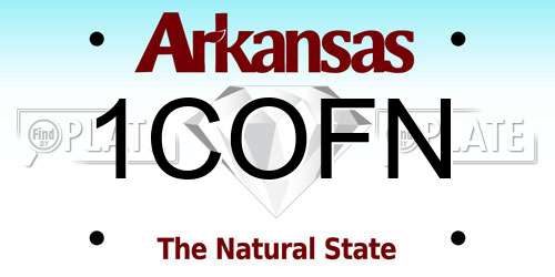 1COFN Arkansas License Plate