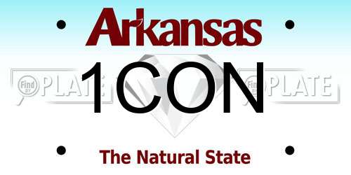 1CON Arkansas License Plate