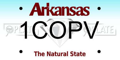 1COPV Arkansas License Plate
