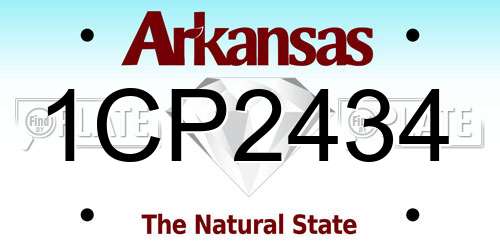1CP2434 Arkansas License Plate
