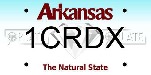 1CRDX Arkansas License Plate