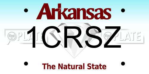 1CRSZ Arkansas License Plate