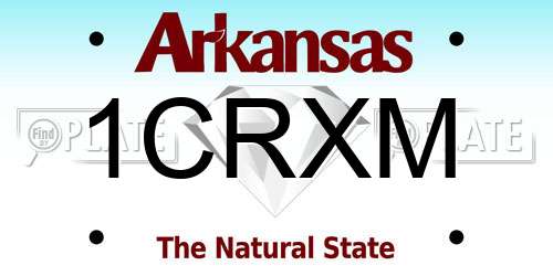 1CRXM Arkansas License Plate