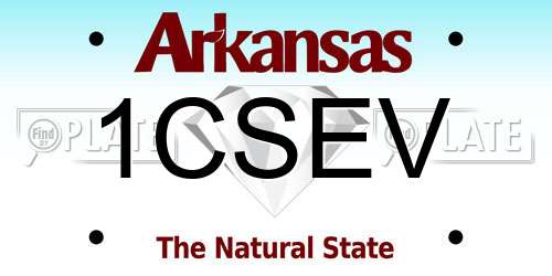 1CSEV Arkansas License Plate