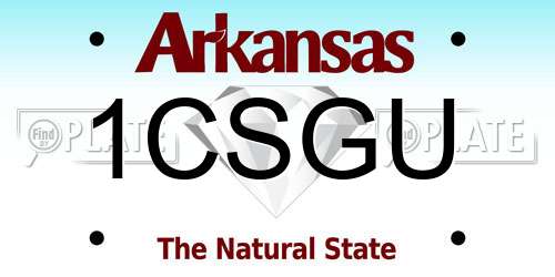 1CSGU Arkansas License Plate