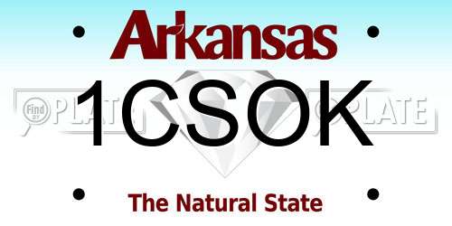 1CSOK Arkansas License Plate