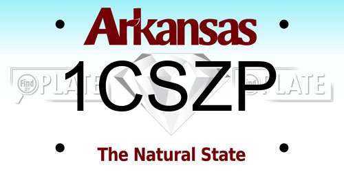 1CSZP Arkansas License Plate