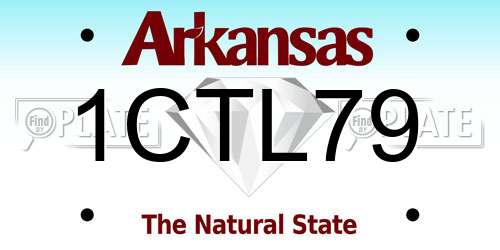 1CTL79 Arkansas License Plate