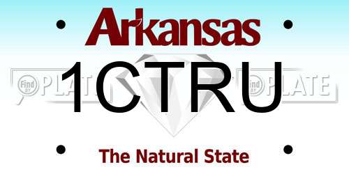 1CTRU Arkansas License Plate