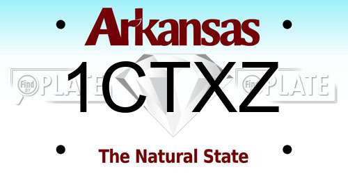 1CTXZ Arkansas License Plate