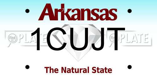 1CUJT Arkansas License Plate