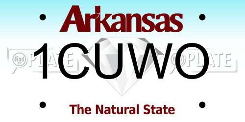1CUWO Arkansas License Plate