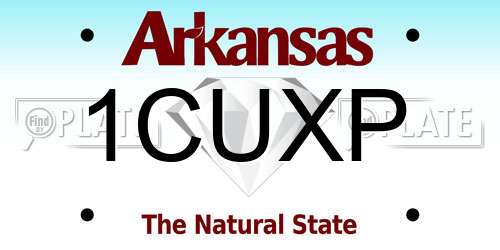 1CUXP Arkansas License Plate