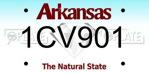 1CV901 Arkansas License Plate