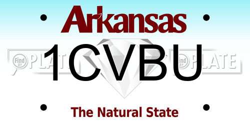 1CVBU Arkansas License Plate