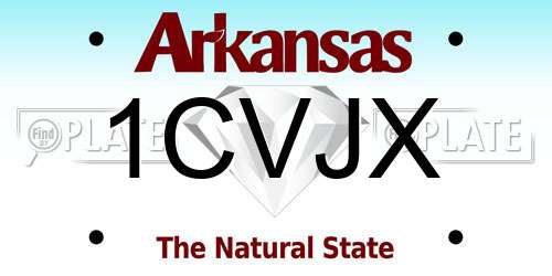 1CVJX Arkansas License Plate