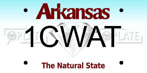 1CWAT Arkansas License Plate