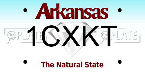 1CXKT Arkansas License Plate