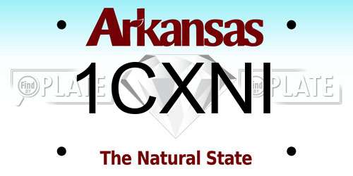 1CXNI Arkansas License Plate
