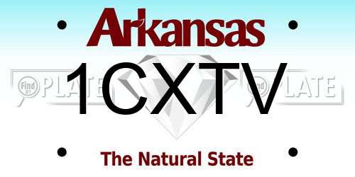 1CXTV Arkansas License Plate
