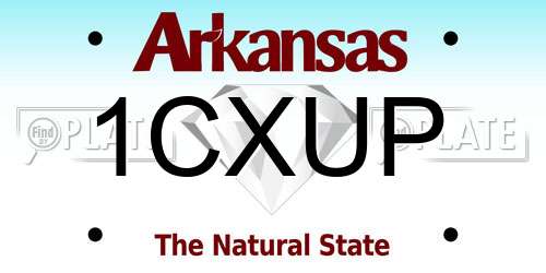 1CXUP Arkansas License Plate
