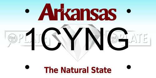 1CYNG Arkansas License Plate