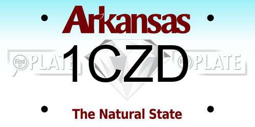 1CZD Arkansas License Plate