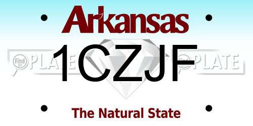 1CZJF Arkansas License Plate