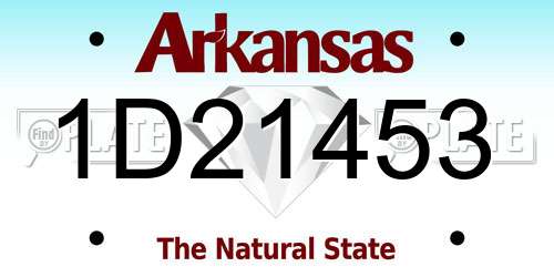 1D21453 Arkansas License Plate