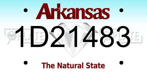 1D21483 Arkansas License Plate