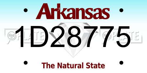 1D28775 Arkansas License Plate