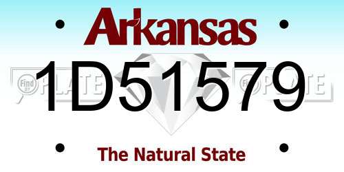 1D51579 Arkansas License Plate
