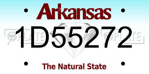 1D55272 Arkansas License Plate