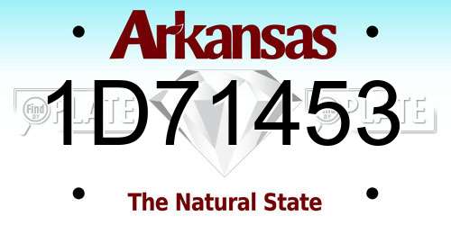 1D71453 Arkansas License Plate