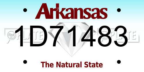 1D71483 Arkansas License Plate