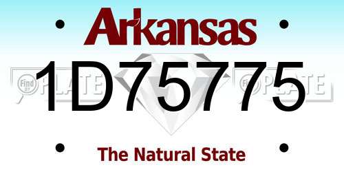 1D75775 Arkansas License Plate