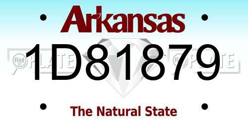 1D81879 Arkansas License Plate