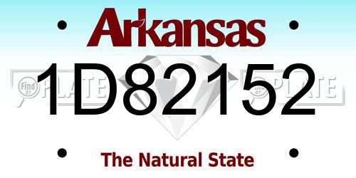 1D82152 Arkansas License Plate