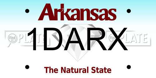1DARX Arkansas License Plate
