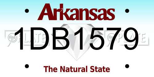 1DB1579 Arkansas License Plate