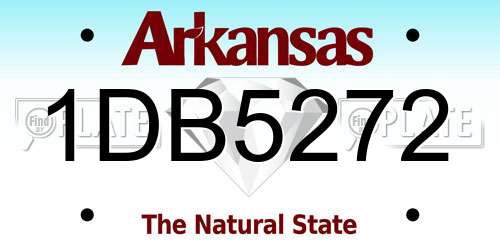1DB5272 Arkansas License Plate
