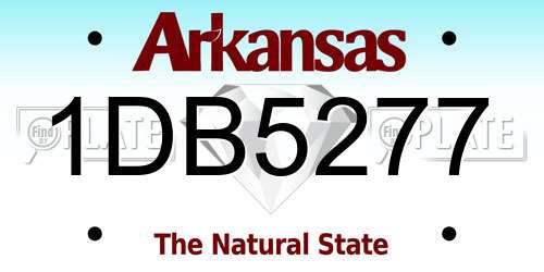 1DB5277 Arkansas License Plate