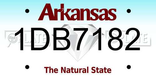 1DB7182 Arkansas License Plate
