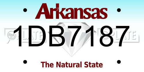 1DB7187 Arkansas License Plate