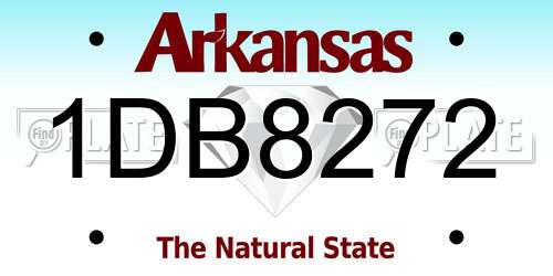 1DB8272 Arkansas License Plate