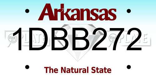 1DBB272 Arkansas License Plate