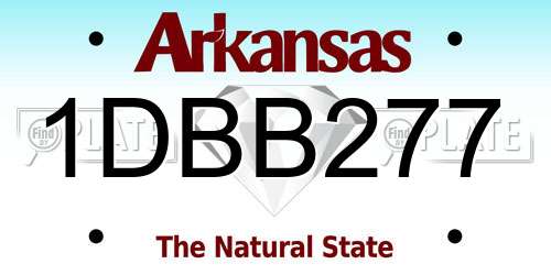1DBB277 Arkansas License Plate