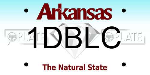 1DBLC Arkansas License Plate