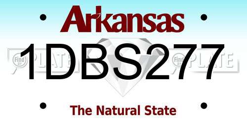 1DBS277 Arkansas License Plate