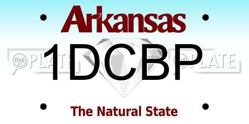 1DCBP Arkansas License Plate